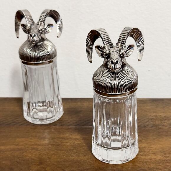 NWT: Godinger - Set of Ram Salt & Pepper Shakers - Picture 4 of 5